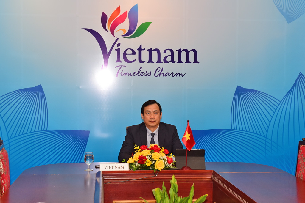 Tổng cục trưởng Tổng cục Du lịch Nguyễn Trùng Khánh tại hội thảo. Ảnh TITC